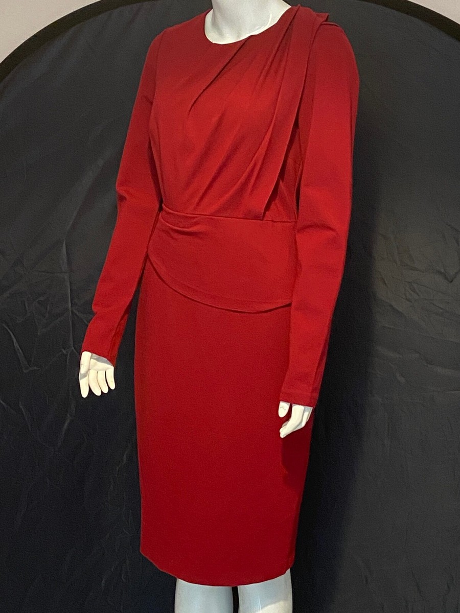 red dress size 10 12 NWT dark red dress RUST size 10-12 UK