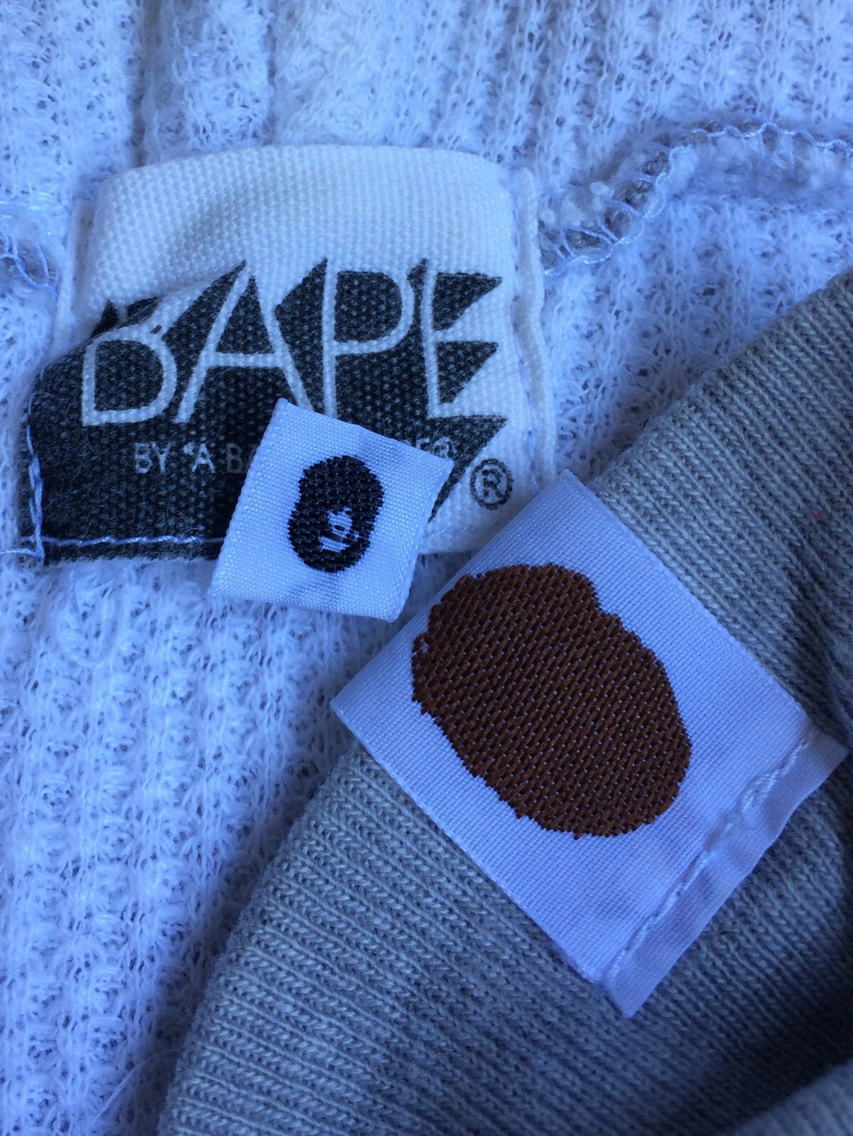 A BATHING APE (BAPE) Felpa con cappuccio OG Bape full zip termica Spellout
