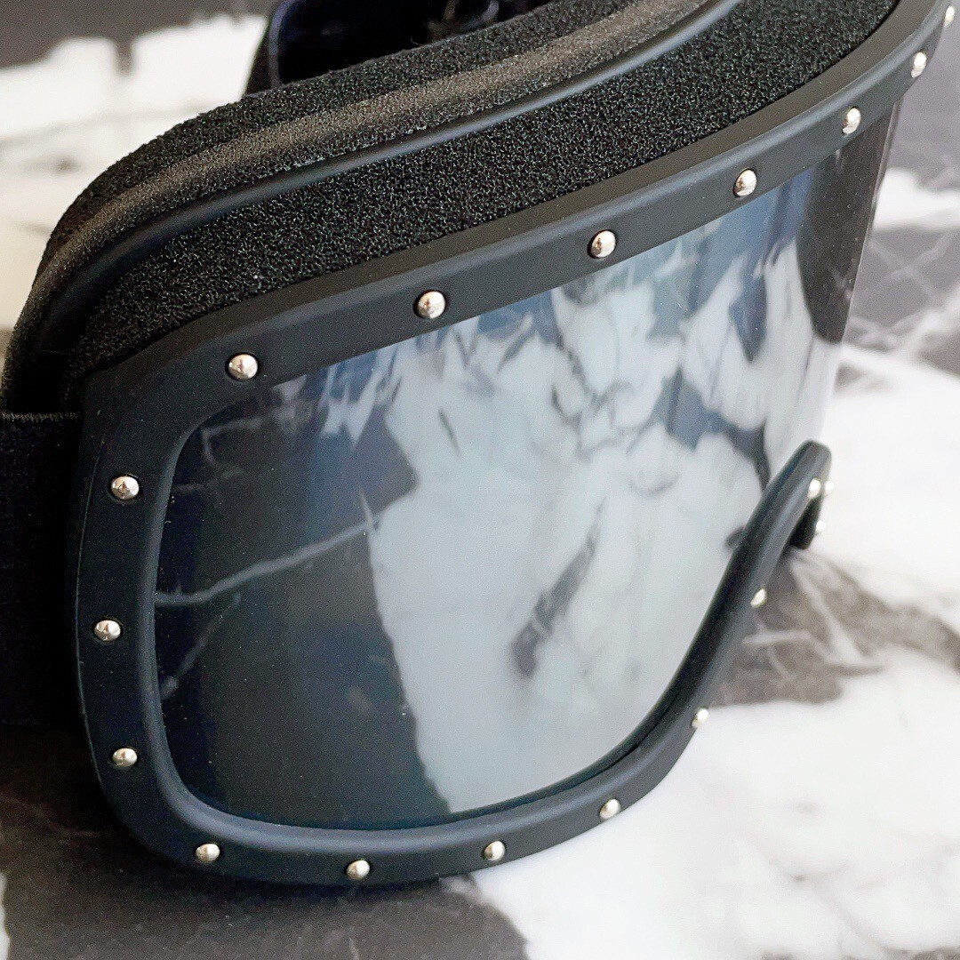 Celine Ski Black Goggles Luxury Performance, Oversized Frame, Anti