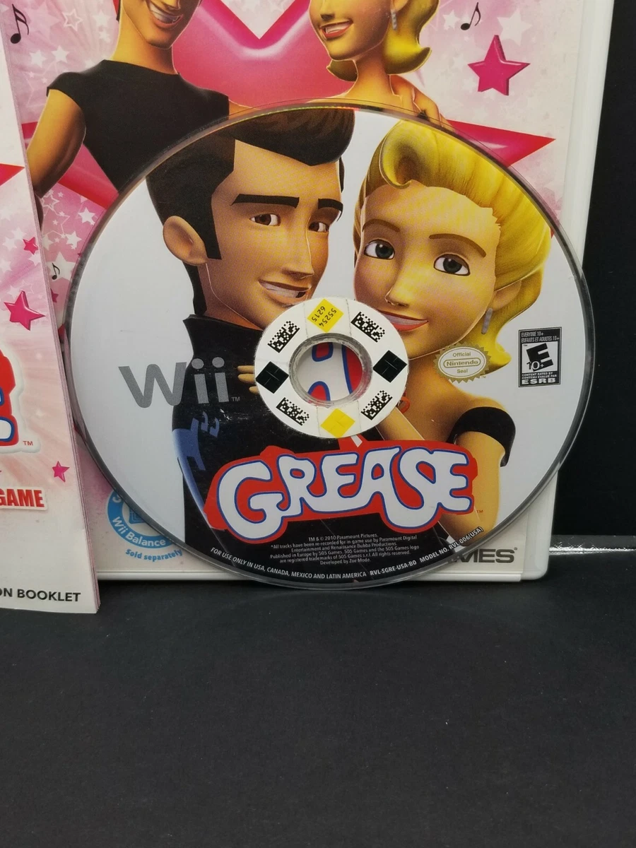 Grease The Official Video Game Nintendo Wii 2010 COMPLETE Excel Condition