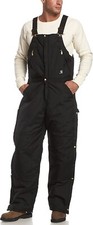 NWT Carhartt Men Yukon Arctic Quilt Lined Zip 2 Waist Bib Black 42x30 350 II088