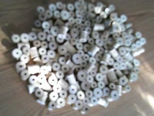 LOT 200 VINTAGE EMPTY WOODEN SEWING THREAD SPOOLS