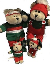 NEW 2019 Starbucks Christmas Plush Bears  Bear ornament Set sold out 4 Piece