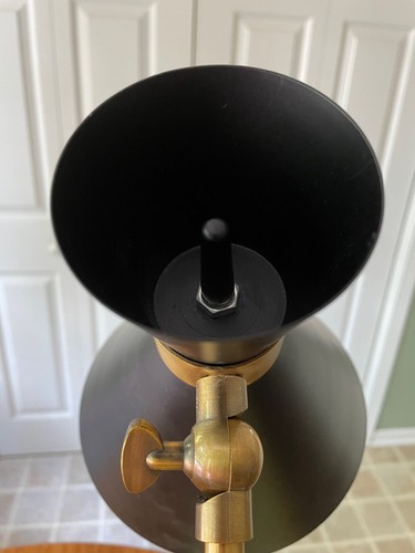 Dainolite Mid Century Modern 25" Desk Lamp Aged Brass and Black Finish - Picture 10 of 13