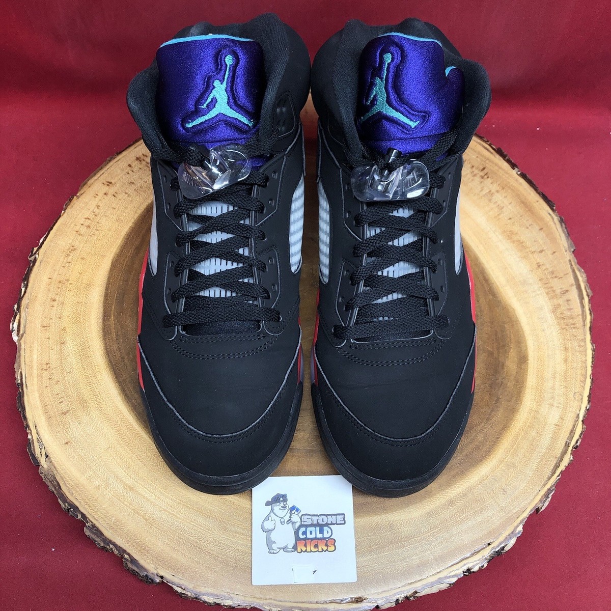 Nike Air Jordan 5 Retro Top 3 Black Bred Fire Red Grape Metallic