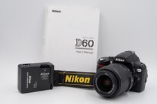 Nikon D60 10.2MP DSLR Camera w/18-55mm Zoom Lens, Charger, Accessories, VG 