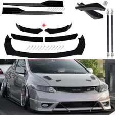 For Honda Civic Front Bumper Lip Spoiler Splitter Body Kit Side Skirt Rear Lip