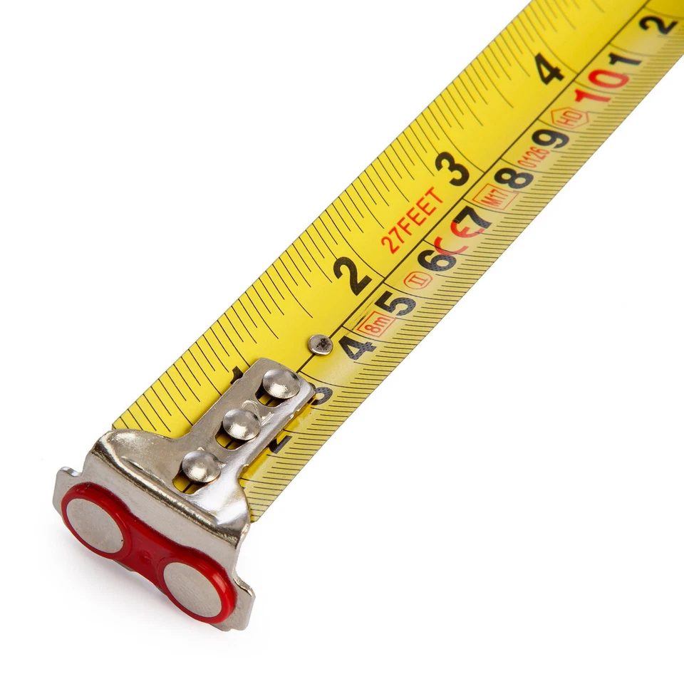 Cinta métrica imperial Makita 8 m 26 pies gancho magnético ancho 25 mm P-72986 Foto 2 de 4