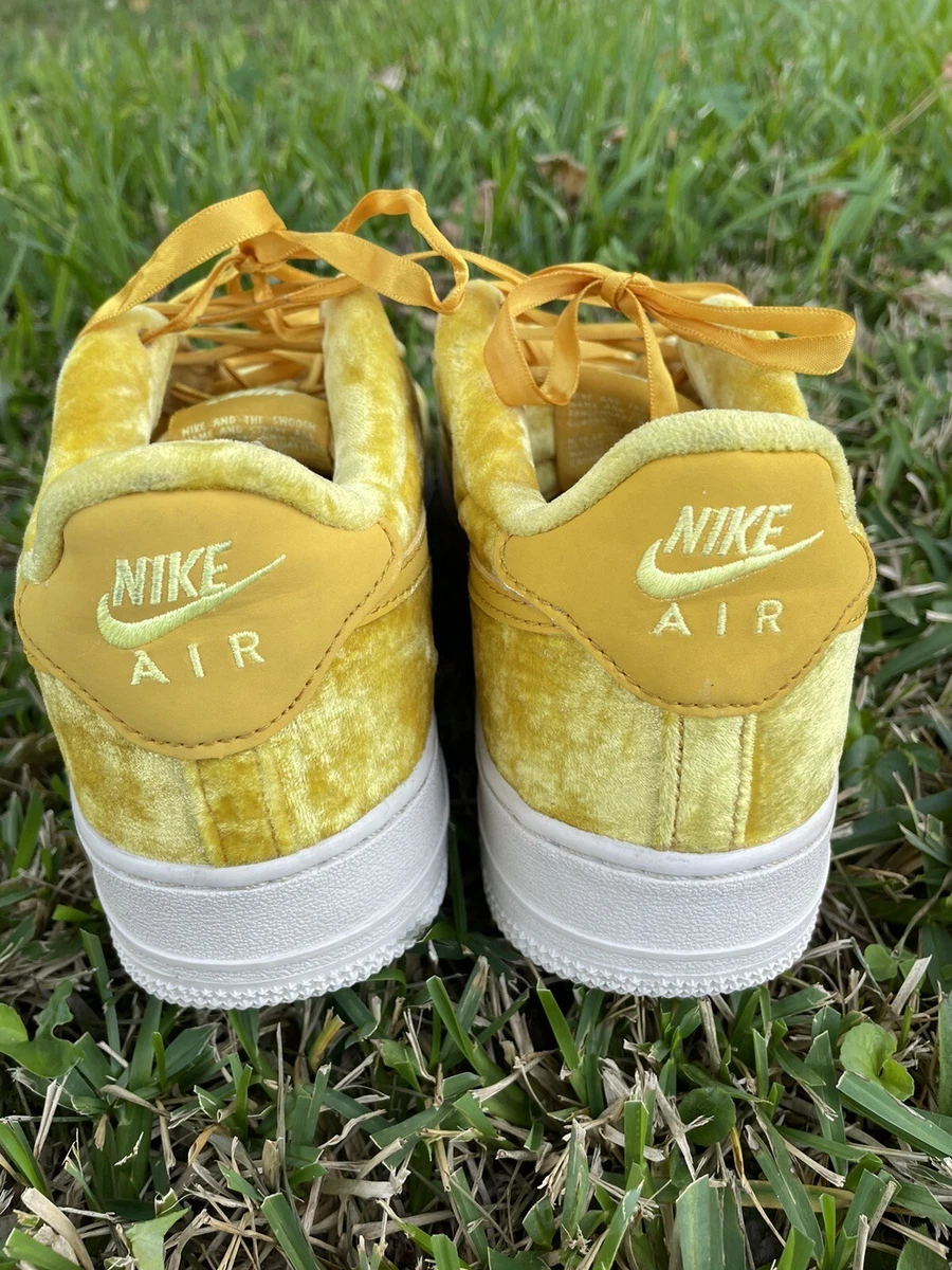 Yellow velvet air force 1 womens cheap