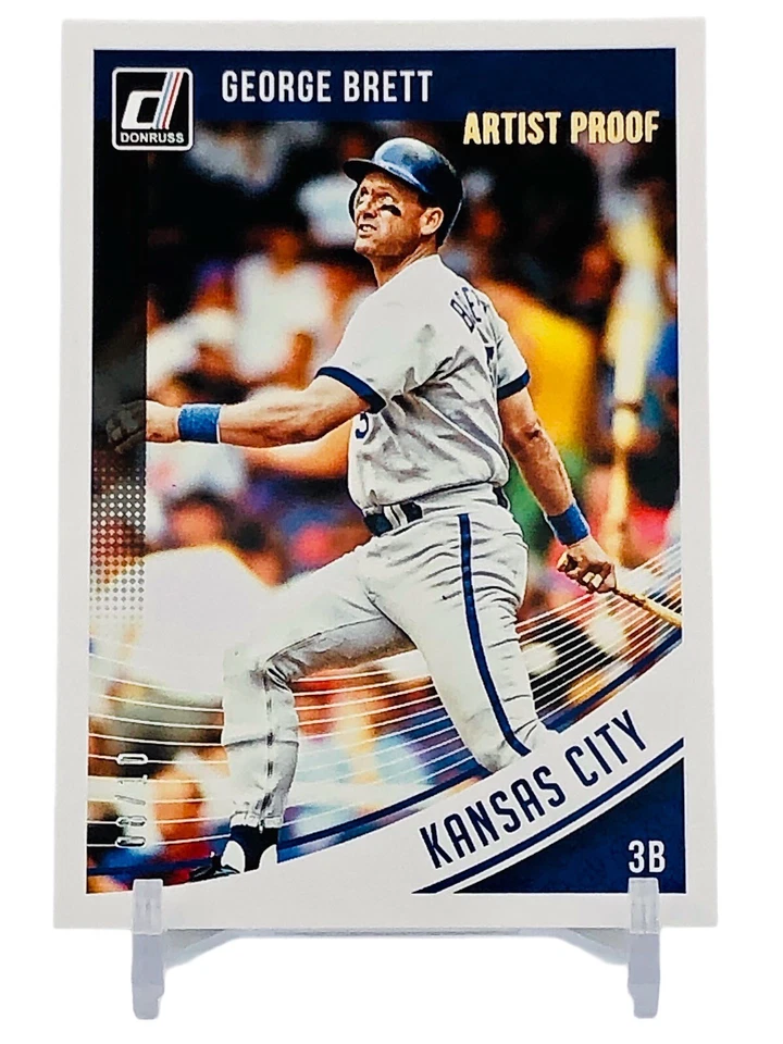George Brett Salón de la Fama Prueba de Artista SSP/10 2018 Panini Donruss Béisbol Como Nuevo + Reales Foto 2 de 4