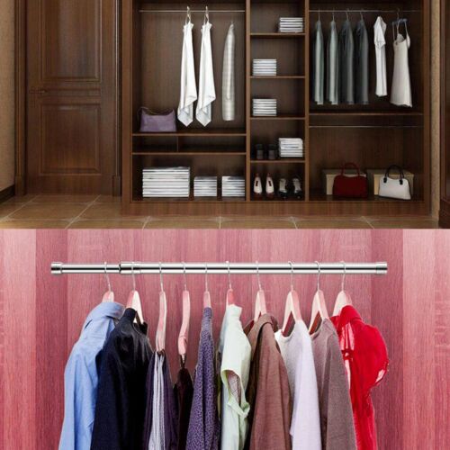 Heavy Duty Adjustable Closet Rod Closet Rod Extender Hanging with Brackets 16... - Picture 6 of 6