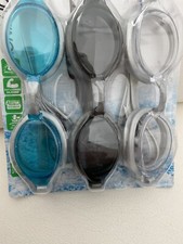 3 pack Dolfino Pacesetter Silicone Swim Goggles sz ADULT ages 12 UV Protection