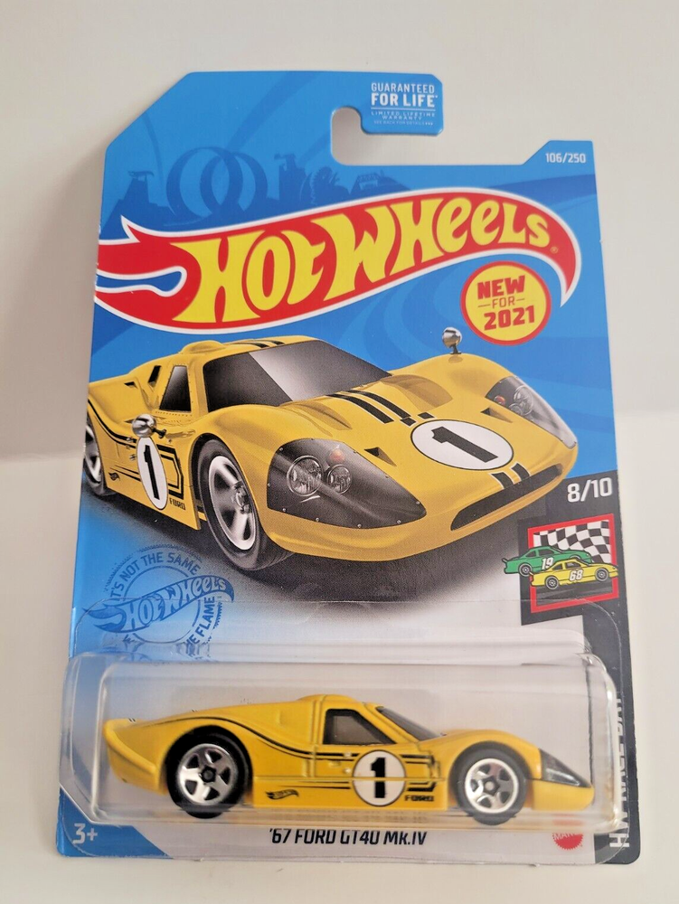Hot Wheels 2021 HW Race Day 8/10  '67 Ford GT40 Mk.IV Yellow