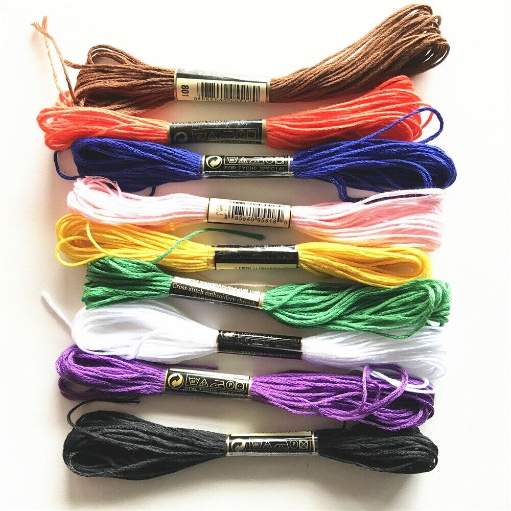 Rainbow Embroidery Thread Hair Wrap String Friendship Bracelet