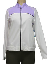 Izod Perform X Movement Women's Jacket Cool Fx Stretch White/purple Size S