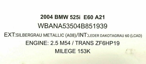 04 BMW 525i E60 Front Ashtray Insert OEM A21 - Picture 11 of 13