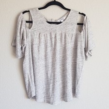 Cold Shoulder Top 3/4 Sleeve Blouse Chiffon back