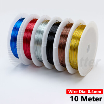 10 Meter flexibler verzinkter Eisendraht Durchmesser 0,4 mm für Modellbau Basteln DIY 6 Farben