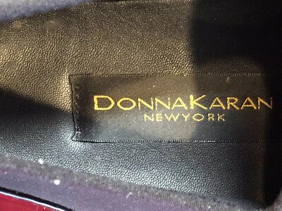 Womens DKNY Donna Karan NY Sz 6M Black Suede Leather/Textile Combo