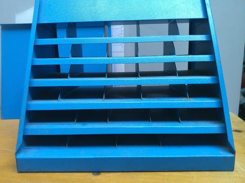 1 - Metal Workshop Tool Storage, Display Box with Slide Out Front & Back Covers