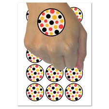 Polka Dots Speckle Temporary Tattoo Water Resistant Fake Body Art Set