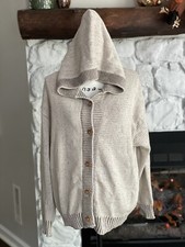 Back In The Saddle HORSE Button Front Cardigan Hooded Size Large MADE IN USA