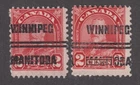 Canada Precancel "WINNIPEG" 3-165, 3-165a