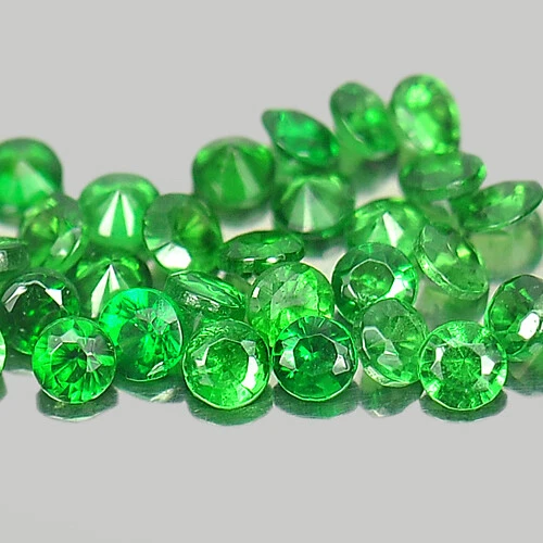 Tsavorite Garnet 1.18 Ct. 50 Pcs. Round Diamond Cut 1.6 Mm. Natural Gemstones - Image 2 of 4