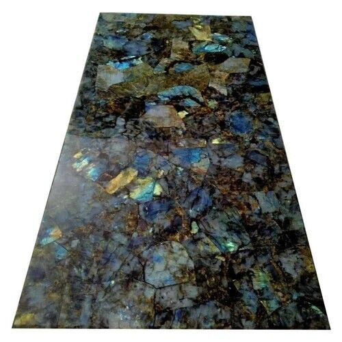 Labradorite Agate Gemstone Dining Table Top Centerpiece Home Decor