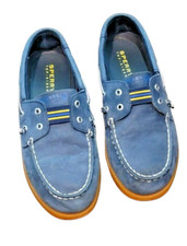 3M Sperry Top Sider Casual Boat Shoes Blue Leather Suede Lexington Youth Easter