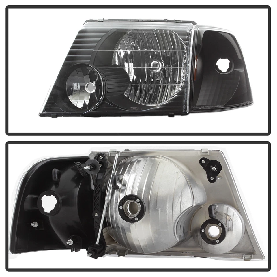 Faros negros para Ford Explorer 2002 2003 2004 2005 + luces de señalización de esquina izquierda + derecha Foto 2 de 4