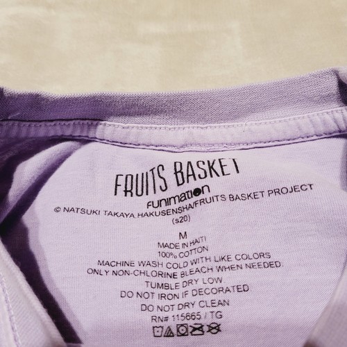 Fruits Basket T-Shirt Women's Size M Akito Tohru Kyo Trio Long Sleeve Purple New - Picture 13 of 15