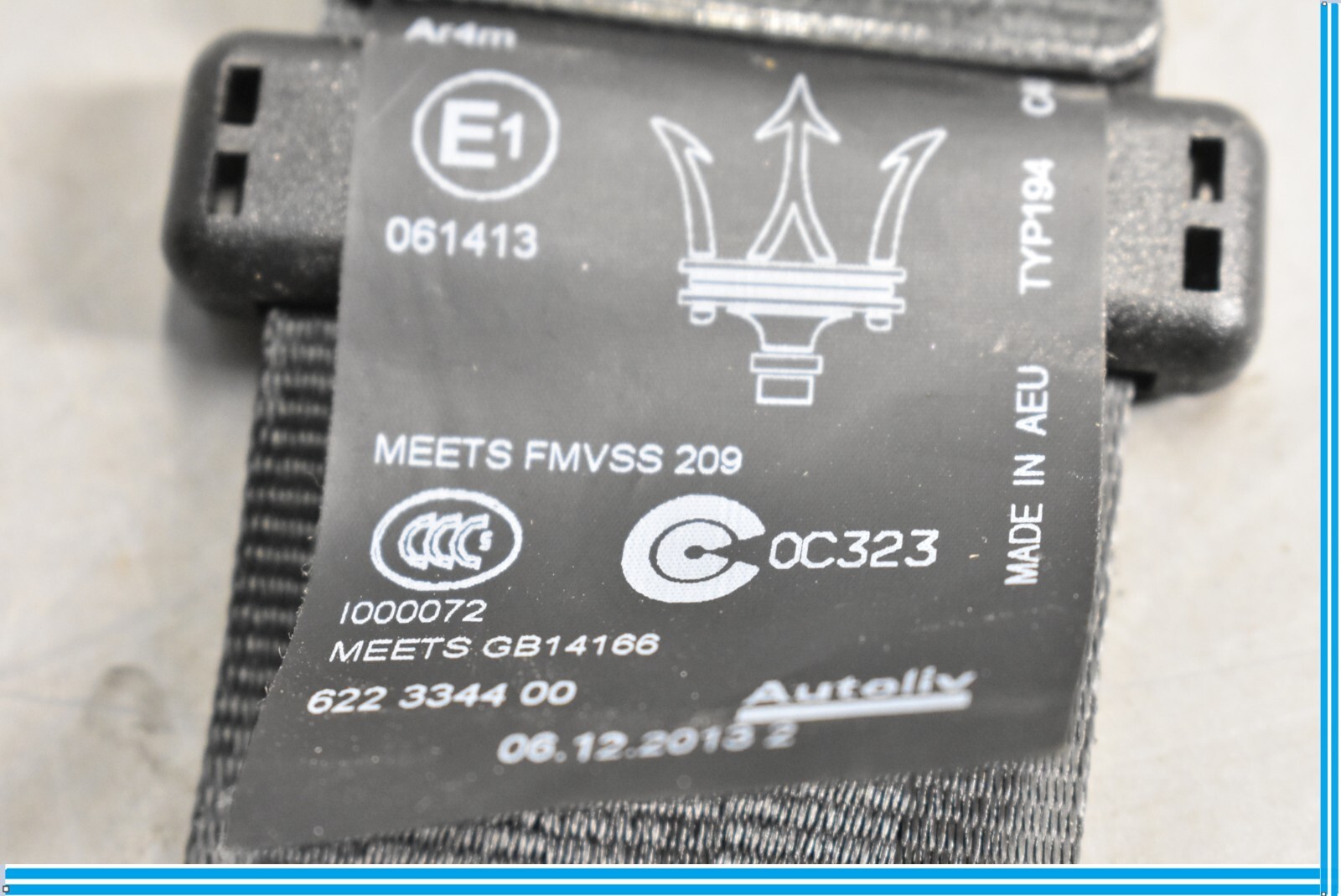 Maserati Quattroporte 2014-2017 REAR Seat belt