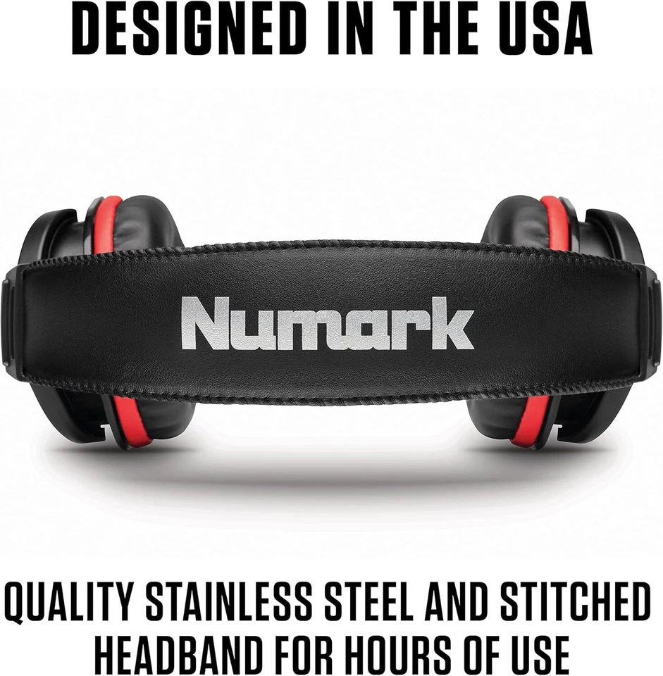 Numark HF175 - DJ Headphones with Closed Back Over Ear Design, 40mm Drivers, ... - Image 4 of 4