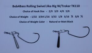 Bob4Bass Pro Shakey Head Jig 1/2 Trokar Hook 5 in a Pack 