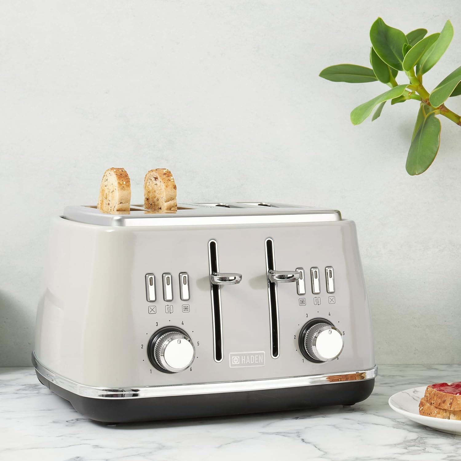 Haden Electric Kettle & 4 Slice Toaster Set 1.7L Cordless