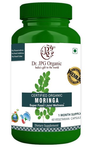 100% Organic Moringa Capsules For Joint Wellness, Super Food 60 Veg Capsules