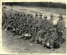Press Photo US World War I troops pose for photo - pim07504