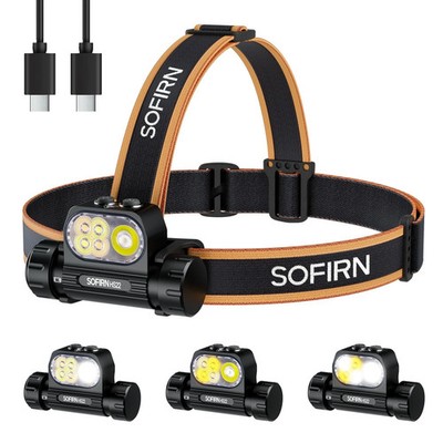 Sofirn HS22 Rechargeable Headlamp 2500 Lumens, Stepless Tint Mixing Flood 27-65K