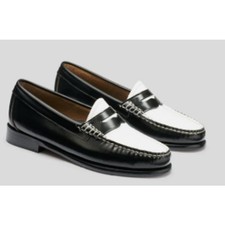G.H. Bass Weejuns Whitney Women's Black and White Loafers 8M