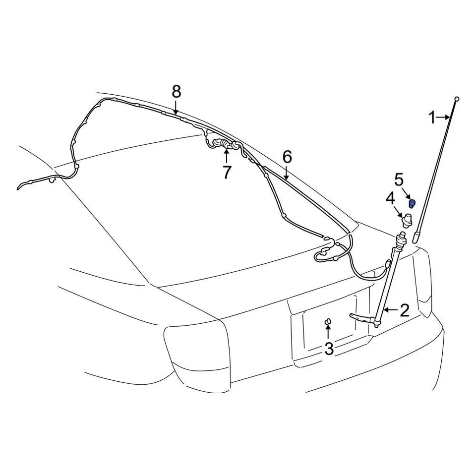 For Toyota Celica 2000-2005 Toyota 8639620030 Upper Radio Antenna Base Nut Foto 2 de 2