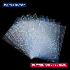 100 Pcs Photocard Sleeves Laser Flashing Card Sleeves Trading Card-Sleeves Holog