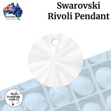 Swarovski 6200 Rivoli Drop Pendant - 10mm - 6 pieces per packet - Vintage