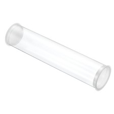 7.9"L x 1.7"Dia Plastic Clear Storage Tubes, 1Pcs PC Rigid Tube with Cap