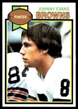 Johnny Evans 1979 Topps #33 Cleveland Browns NFL READ FREE SHIPPING AutographDen
