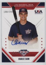 2020 Panini USA Baseball Stars & Stripes /247 Charlie Saum #17U-CS Auto 1dm4