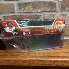 TDK 30 CD-R 700MB 80min 52x Inkjet Printable Color Discs Open Pkg