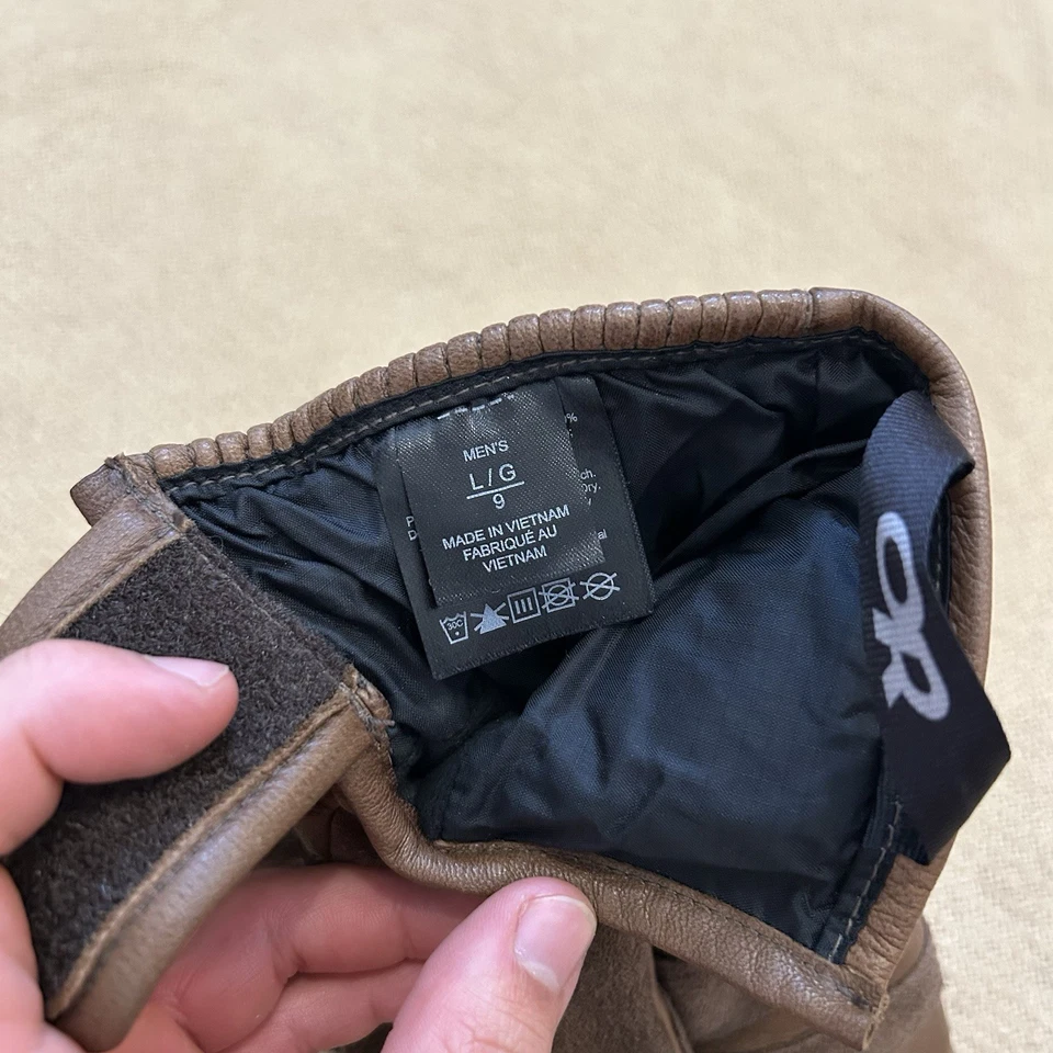 Guantes de trabajo grandes con aislamiento de cuero completo remache de investigación para exteriores Foto 3 de 4