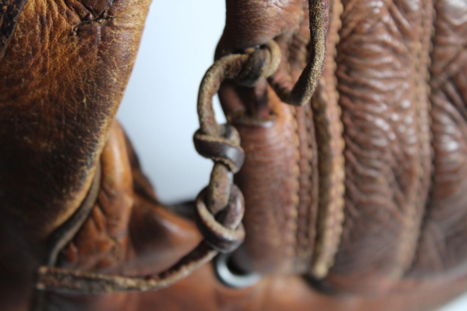 VTG J.C. Higgins Leather  Model # 1638  RHT Baseball Glove Sears Roebuck CO