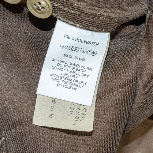 ENGINEERED GARMENTS NY BA Shirt Jacket in Khaki Poly Suede faux leather Small - Picture 5 of 9